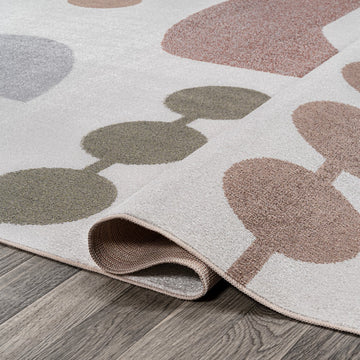 Riley Abstract Coastal Kids & Novelty Machine-washable Area Rug